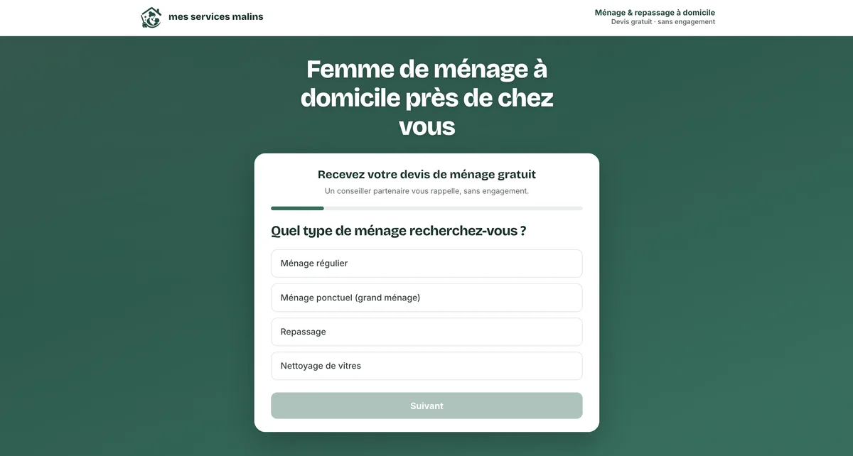 Aperçu du parcours Mes Services Malins